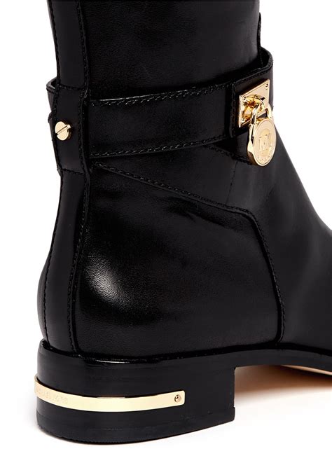 michael michael kors aileen leather boot|Michael Kors ankle boots sale.